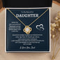 To My Daughter - Life l Love Knot Necklace l Dad
