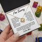 I'm Sorry - Forgive l Love Knot Necklace