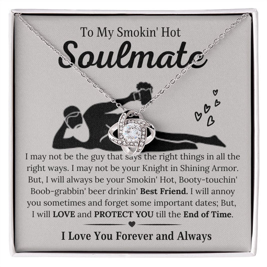 Smokin' Hot Soulmate - Knight l Love Knot Necklace
