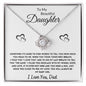 Daughter from Dad l Love Knot Necklace