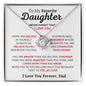 To My Favorite Daughter - Dad l Love Knot Necklace