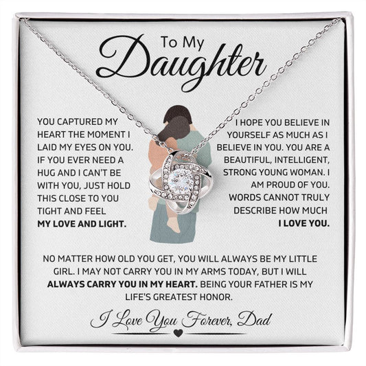 Daughter from Dad l Love Knot Necklace