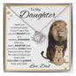 Daughter/Dad l Lion Gold l Love Knot Necklace