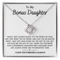 My Bonus Daughter -Blessing l Love Knot Necklace