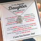 To My Favorite Daughter - Dad l Love Knot Necklace