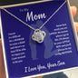 My Mom l Loved Mother - Son l Love Knot Necklace
