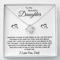 Daughter from Dad l Love Knot Necklace