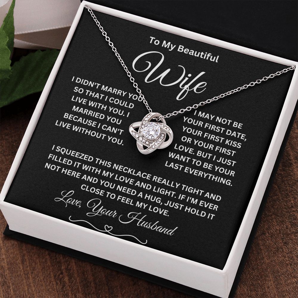 To My Wife - Married You l Love Knot Necklace