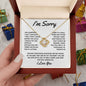 I'm Sorry - Forgive l Love Knot Necklace