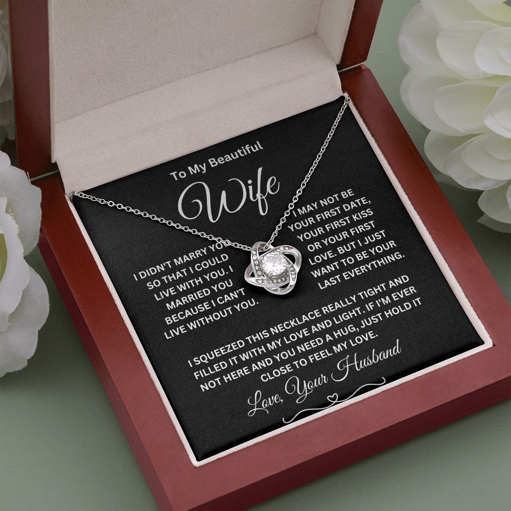 To My Wife - Married You l Love Knot Necklace