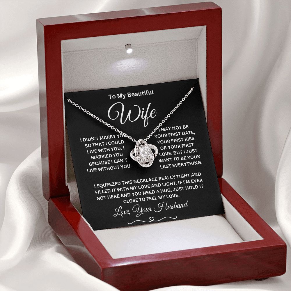 To My Wife - Married You l Love Knot Necklace