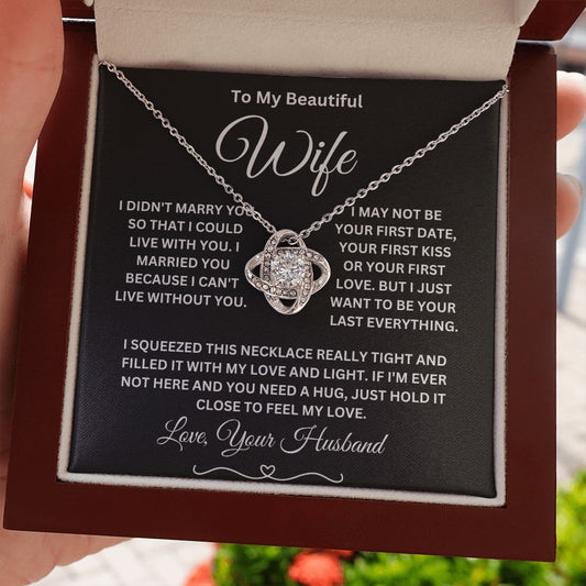 To My Wife - Married You l Love Knot Necklace