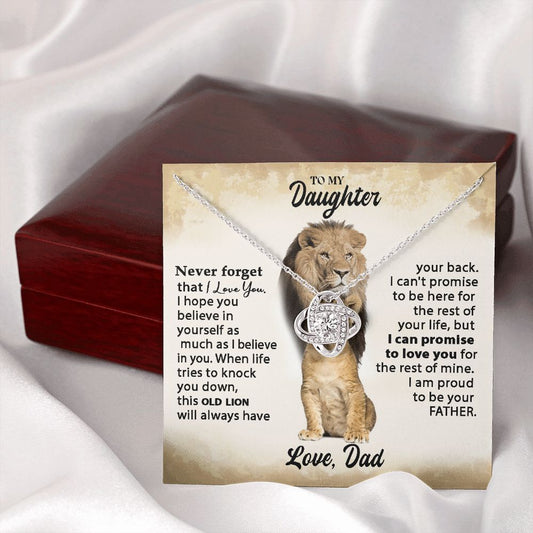 To My Daughter/Father l Love Knot Necklace