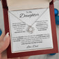 To My Daughter/Dad - Forever l Love Knot Necklace