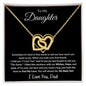 Daughter from Dad /Heart l Interlocking Hearts necklace
