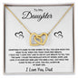 Daughter from Dad l Interlocking Hearts Necklace