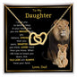 Daughter from Dad l Interlocking Hearts (Gold Finish)