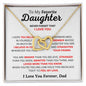 To My Favorite Daughter - Interlocking Hearts Necklace