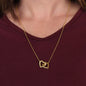 Daughter from Dad l Interlocking Hearts (Gold Finish)