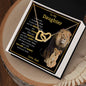 Daughter from Dad l Interlocking Hearts (Gold Finish)