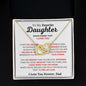 To My Favorite Daughter - Interlocking Hearts Necklace