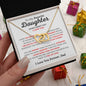 To My Favorite Daughter - Interlocking Hearts Necklace
