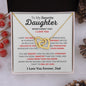 To My Favorite Daughter - Interlocking Hearts Necklace