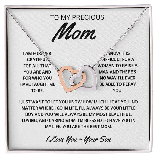 Mom from Son/Precious l Interlocking Hearts