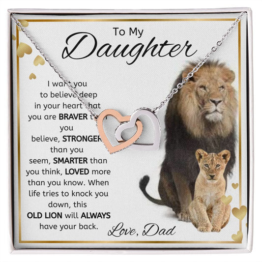 Daughter from Dad l Interlocking Hearts