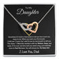Daughter from Dad /Heart l Interlocking Hearts necklace