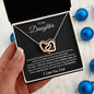 Daughter from Dad /Heart l Interlocking Hearts necklace