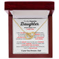 To My Favorite Daughter - Interlocking Hearts Necklace