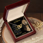 Daughter from Dad l Interlocking Hearts (Gold Finish)