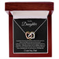 Daughter from Dad /Heart l Interlocking Hearts necklace