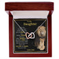 Daughter from Dad l Interlocking Hearts (Gold Finish)