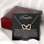 To My Daughter l Interlocking Hearts Necklace