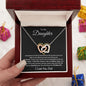 Daughter from Dad /Heart l Interlocking Hearts necklace