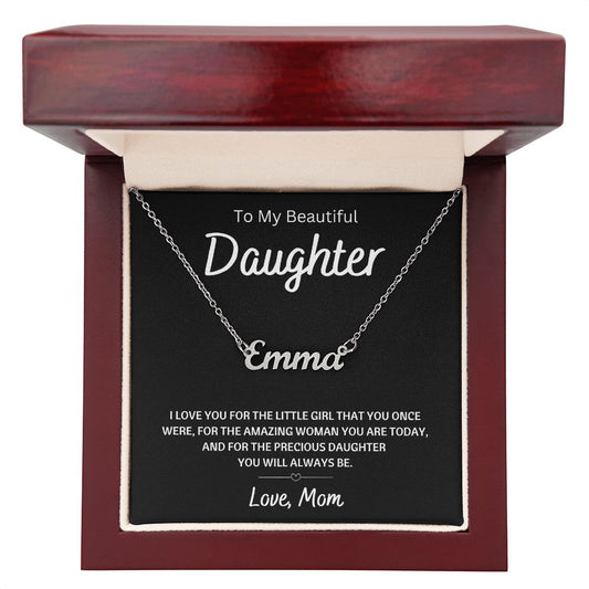 To My Daughter - Mom l Personalized Name Necklace