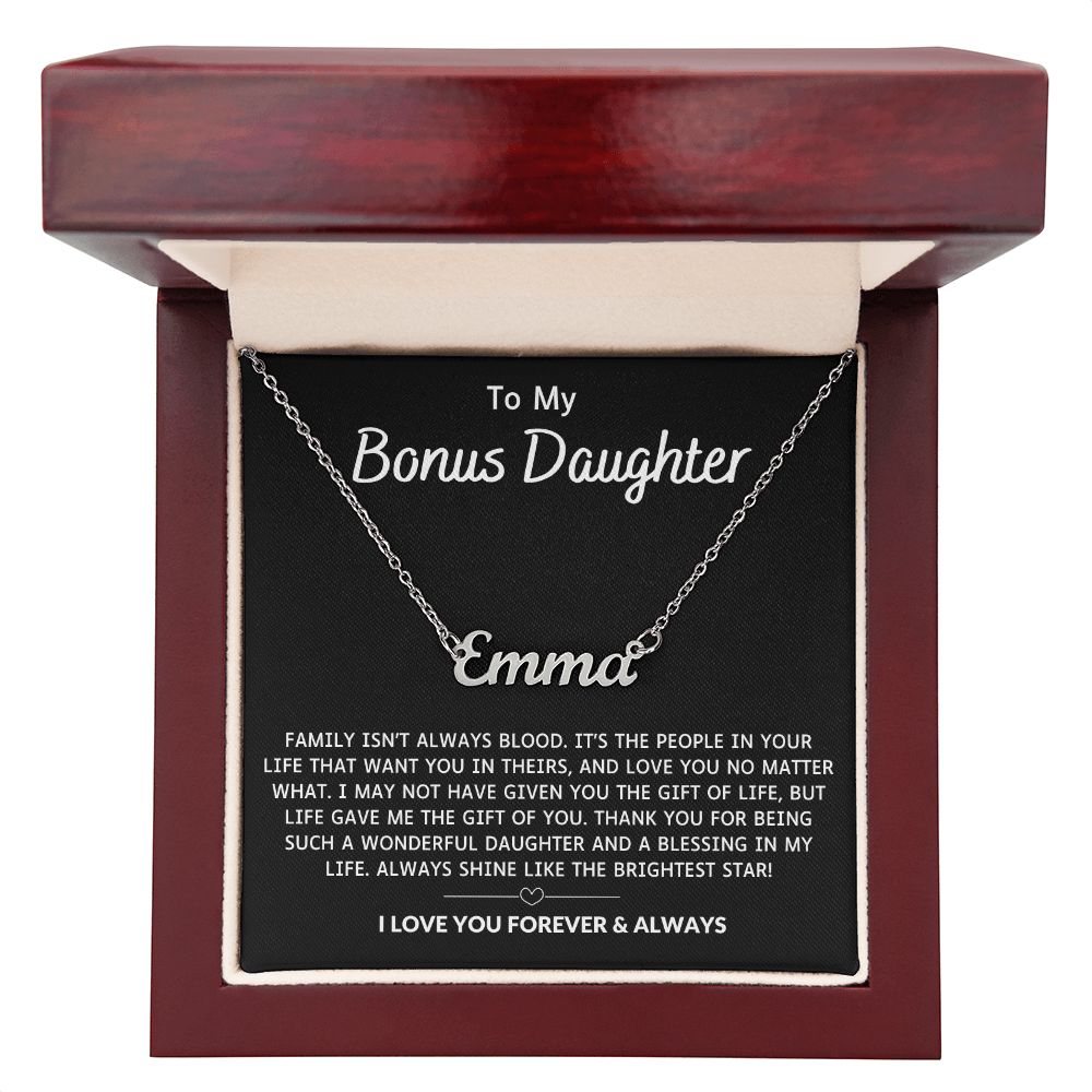 Bonus Daughter - Forever l Personalized Name Necklace