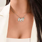 Mother's Day I Son I Custom/Engrave Baby Feet Necklace with Birthstone