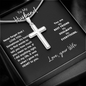 To My Husband l Stainless Cross Necklace w/Msg Card