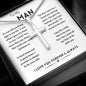 TO MY MAN - LAST/WH l CROSS NECKLACE