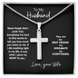 To My Husband l Stainless Cross Necklace w/Msg Card
