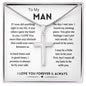 TO MY MAN - LAST/WH l CROSS NECKLACE