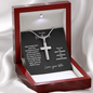 To My Husband l Stainless Cross Necklace w/Msg Card