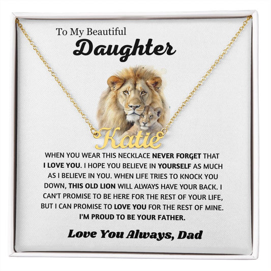 Daughter/Proud Father l Name Necklace