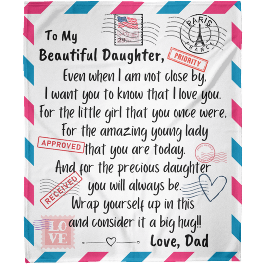 Daughter from Dad/Lady - Fleece Blanket (50x60)