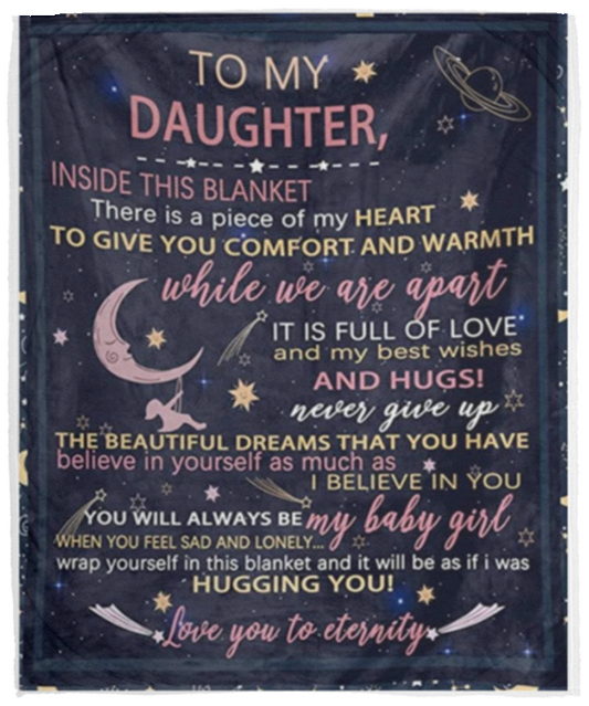 _Daughter Pink Moon Blanket (1) Cozy Plush Blanket - 50x60