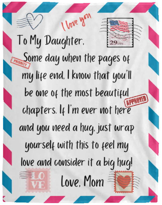 Daughter from Mom/Pages - Cozy Fleece Blanket (60x80)