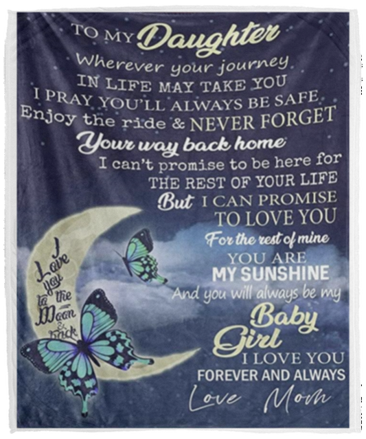 _DaughterMom Moon (1) Cozy Plush Fleece Blanket - 50x60